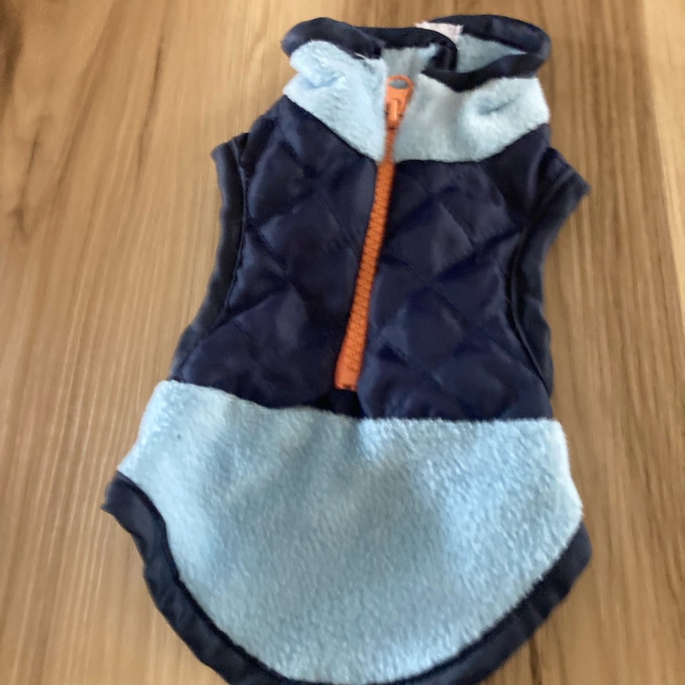 Dog blue fleece coat XSmall